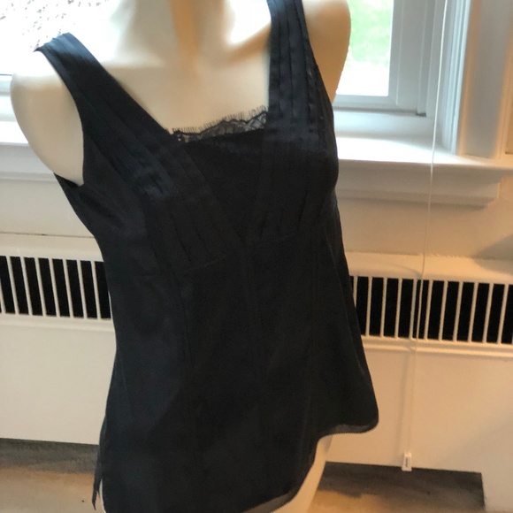NWOT-   Black Silk Top by WHBM - Picture 2 of 3
